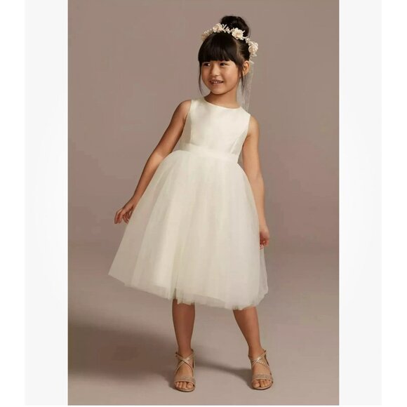 David's Bridal Classic Tulle Dress Ivory Size 6 EUC